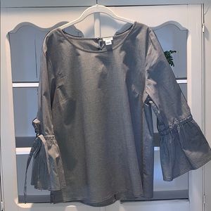 NWOT J Crew Factory Bell Sleeve Blouse with Tie